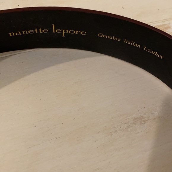 Nanette Lepore Metallic Leather Belt - Picture 6 of 8